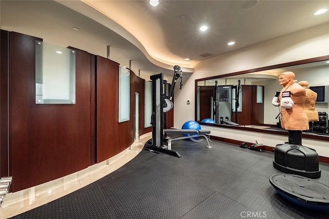 view of workout room