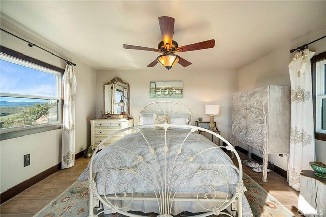 bedroom with ceiling fan