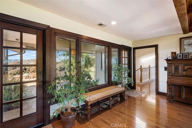 entryway featuring wood-type flooring