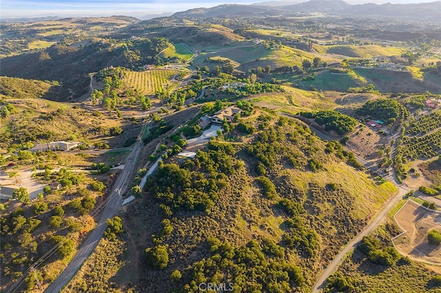 bird's eye view featuring a mountain view