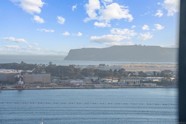 property view of water with a mountain view