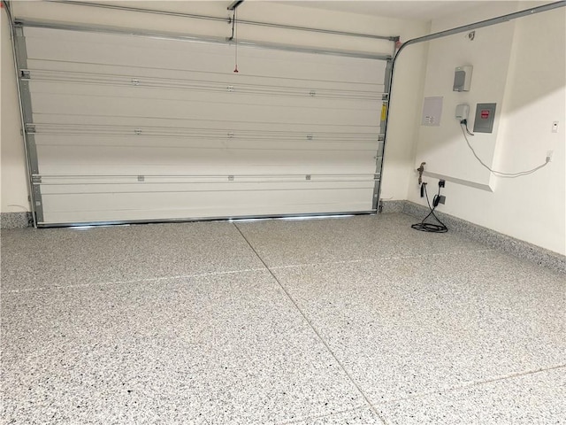 garage with electric panel