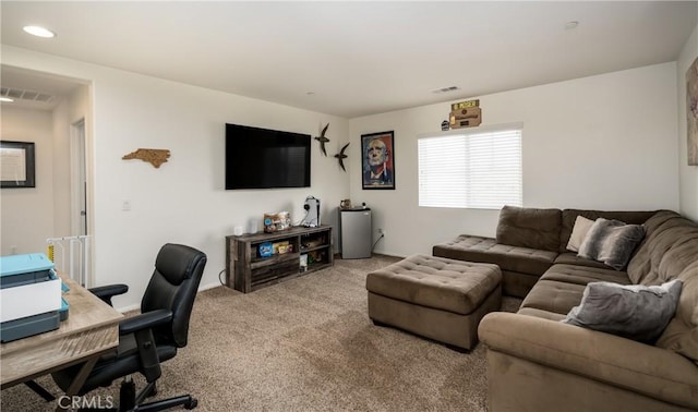 view of carpeted living room