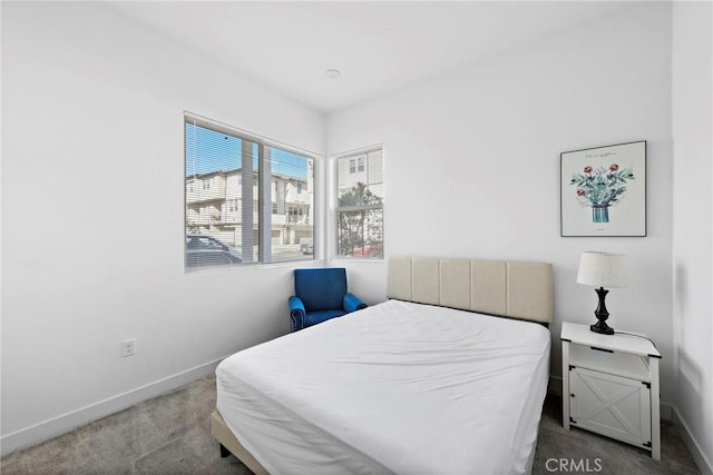 bedroom featuring carpet