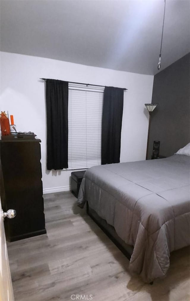 bedroom featuring light hardwood / wood-style flooring