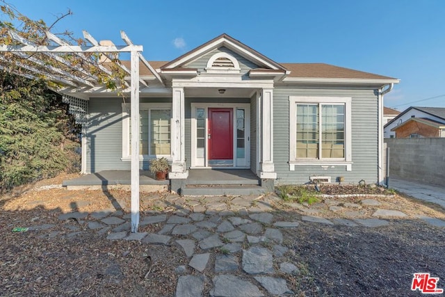 view of bungalow-style home