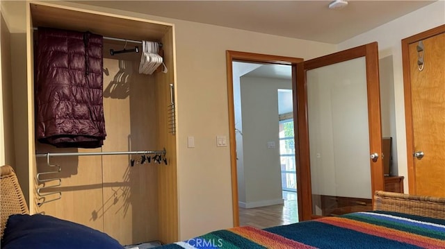 bedroom with a closet