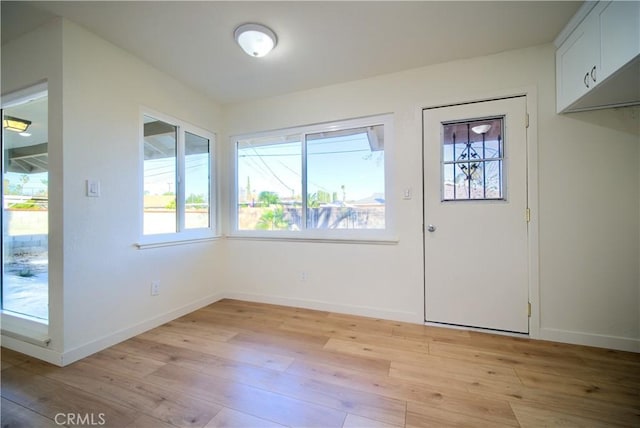 doorway featuring light hardwood / wood-style flooring