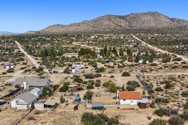 aerial view featuring a mountain view