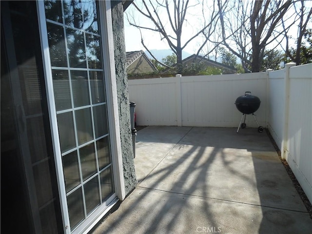 view of patio featuring grilling area