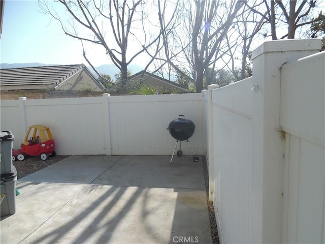 view of patio / terrace with a grill