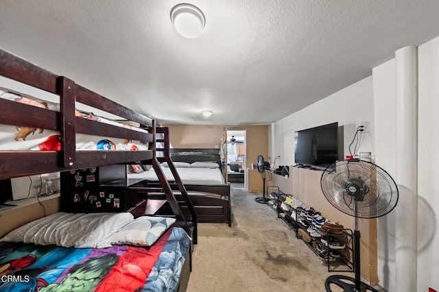 bedroom featuring a textured ceiling