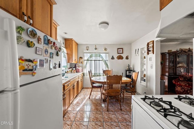 kitchen featuring white appliances