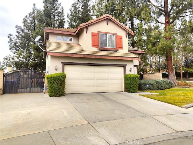 view of property with a garage