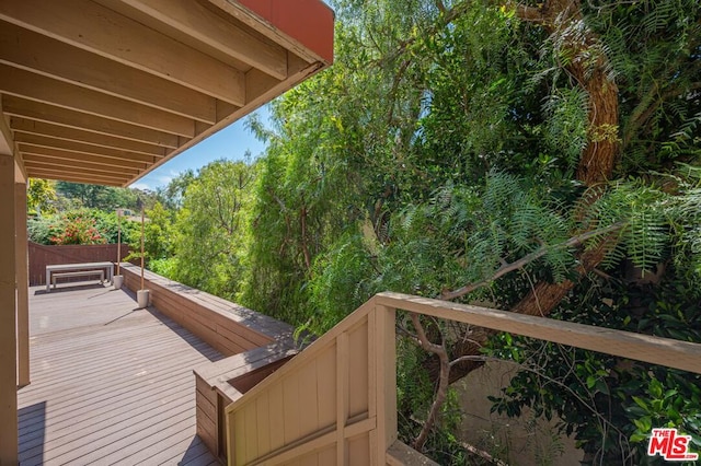 view of wooden deck