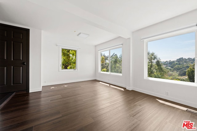 interior space featuring dark hardwood / wood-style floors