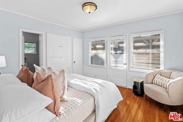 bedroom featuring wood-type flooring