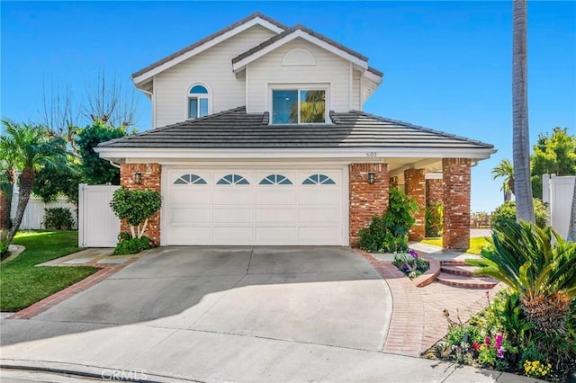 view of front of home featuring a garage