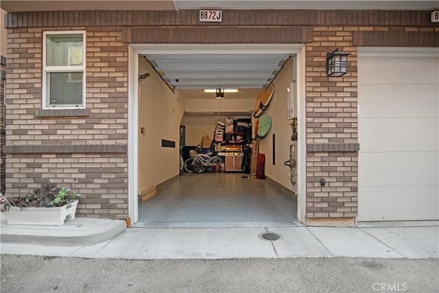 property entrance featuring a garage