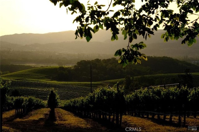 mountain view with a rural view