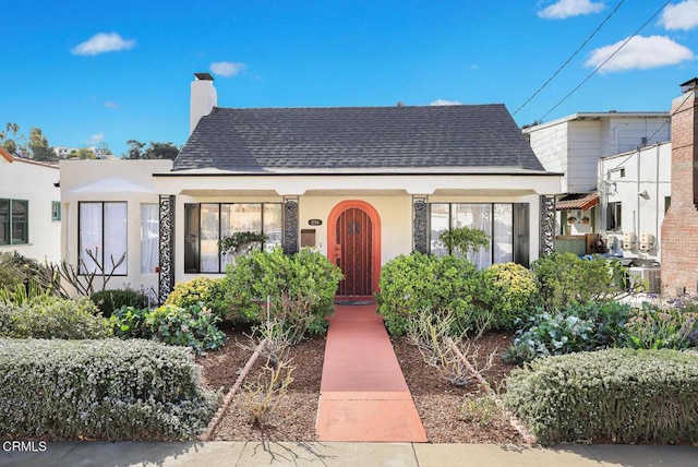 view of front of house with central AC