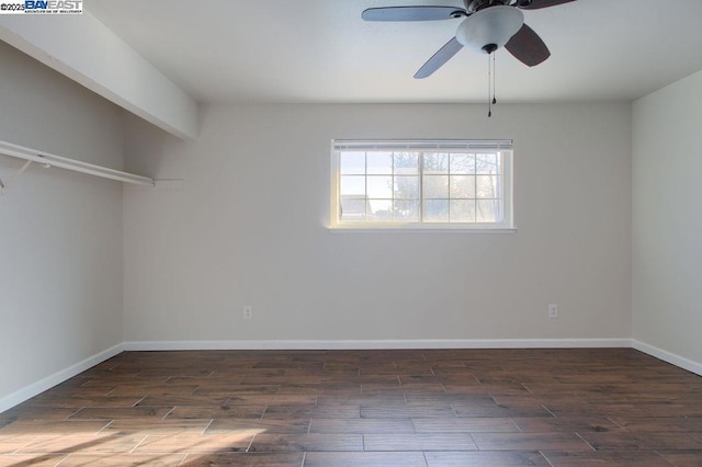 empty room with ceiling fan