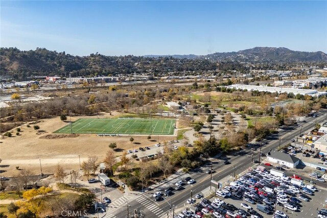 aerial view featuring a mountain view