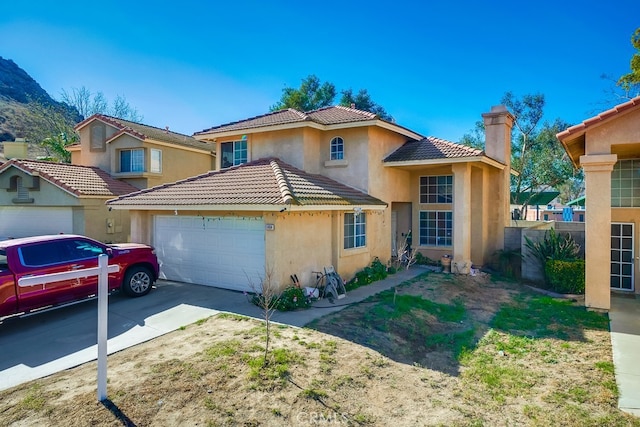 view of front facade featuring a garage