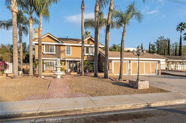 view of front of house featuring a garage