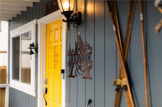 view of doorway to property