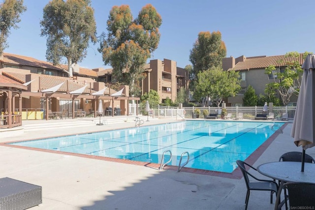 view of pool with a patio area