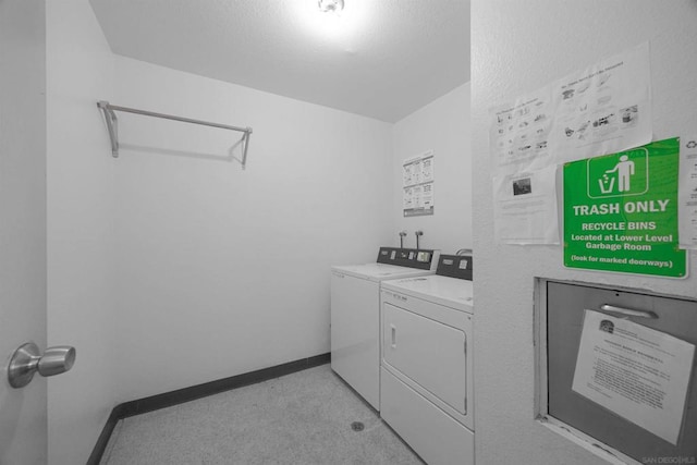 laundry room featuring washer and dryer