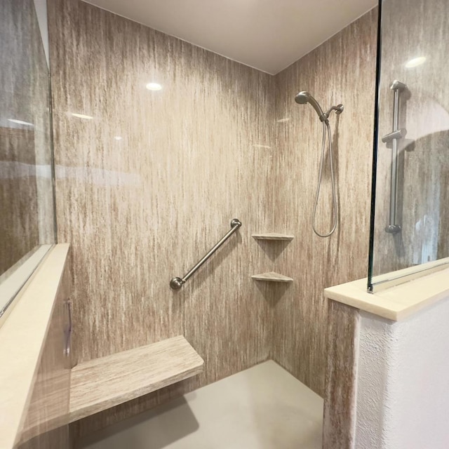 bathroom with walk in shower