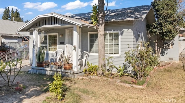 exterior space featuring a porch