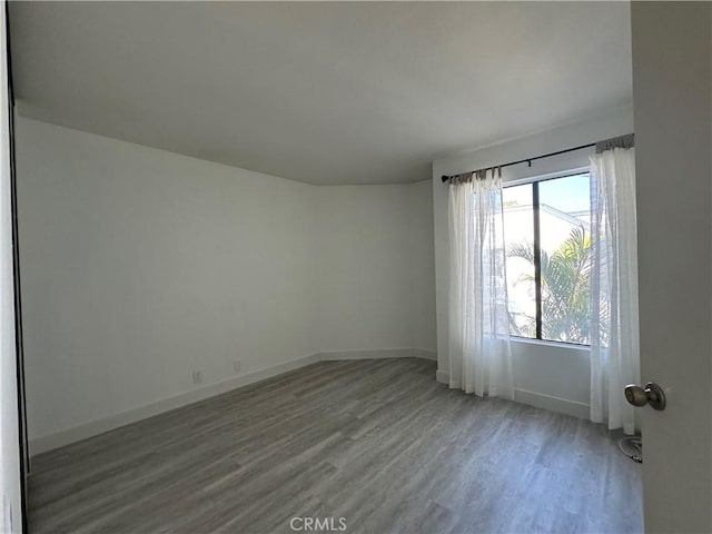 empty room featuring light hardwood / wood-style flooring