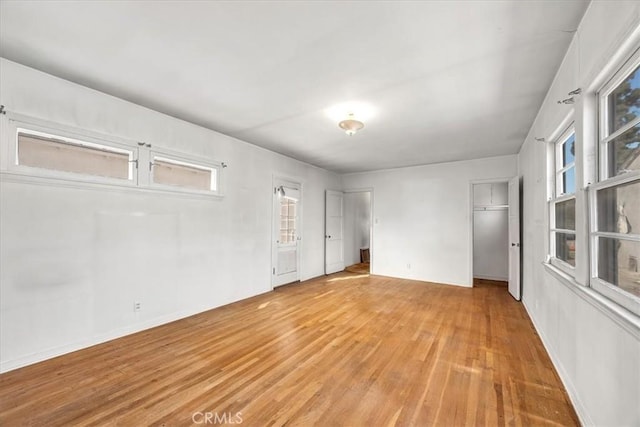 empty room featuring light hardwood / wood-style floors