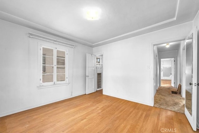 empty room featuring light hardwood / wood-style floors