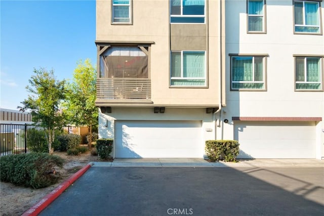 view of property featuring a garage