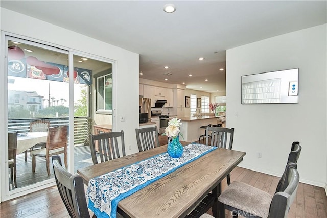 dining room featuring hardwood / wood-style floors