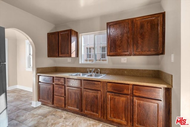 kitchen with fridge and sink