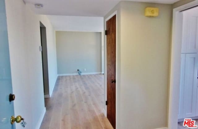 hall featuring light hardwood / wood-style floors