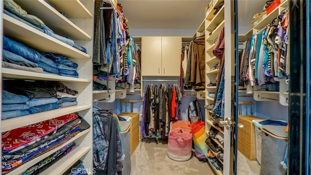 view of walk in closet