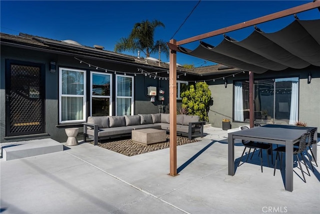 view of patio featuring outdoor lounge area