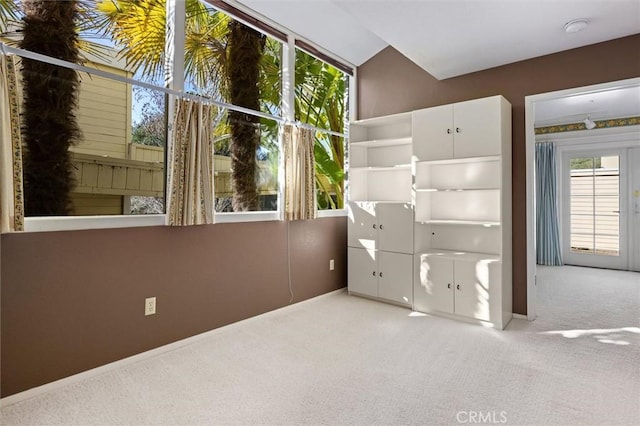 unfurnished bedroom featuring light colored carpet