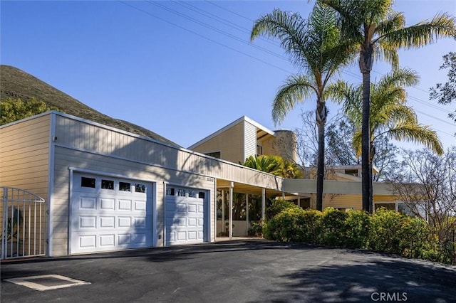 view of property featuring a garage