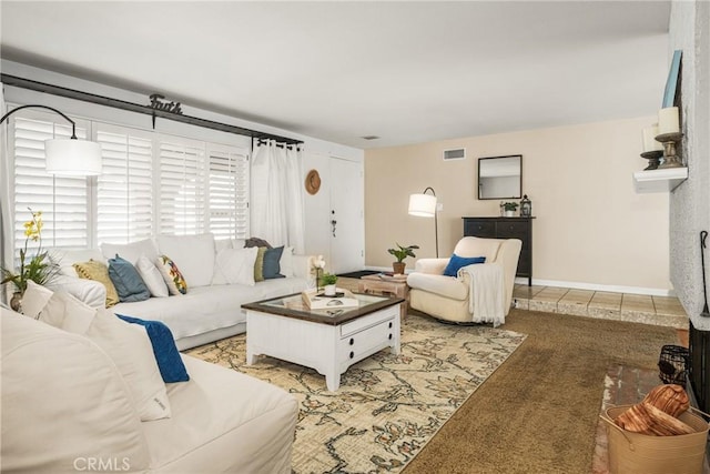 view of carpeted living room