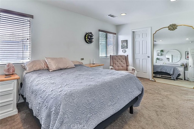 view of carpeted bedroom