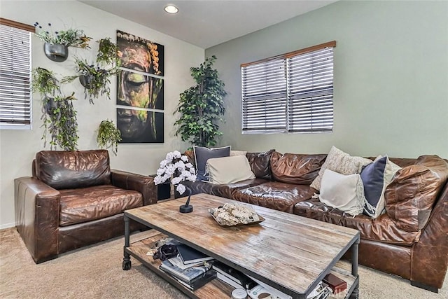 view of carpeted living room