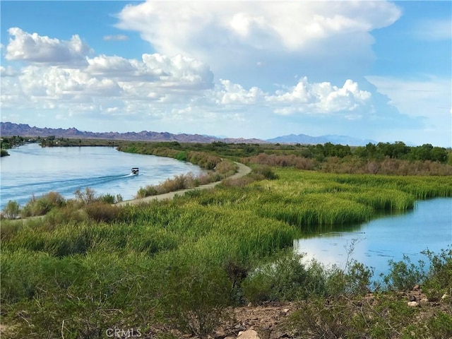 view of water feature featuring a mountain view