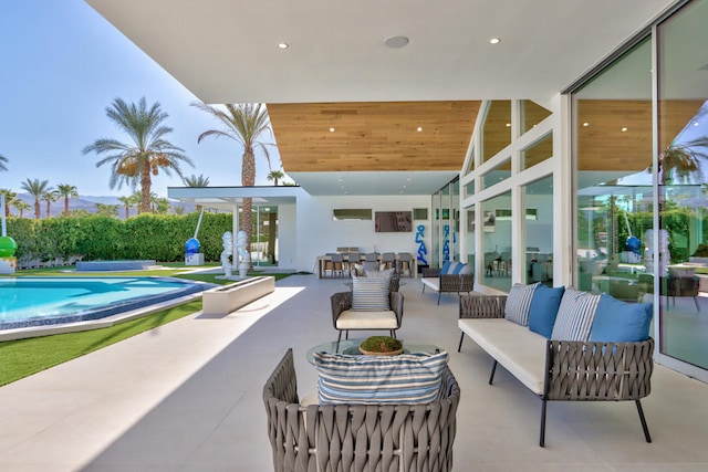 view of patio / terrace featuring outdoor lounge area